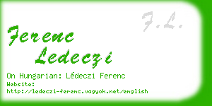 ferenc ledeczi business card