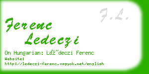 ferenc ledeczi business card